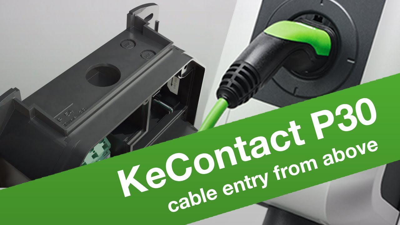 KeContact P30 Installation | cable entry from above