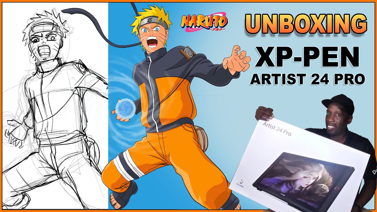 Unboxing XP Pen Artist 24 Pro / Naruto Drawing