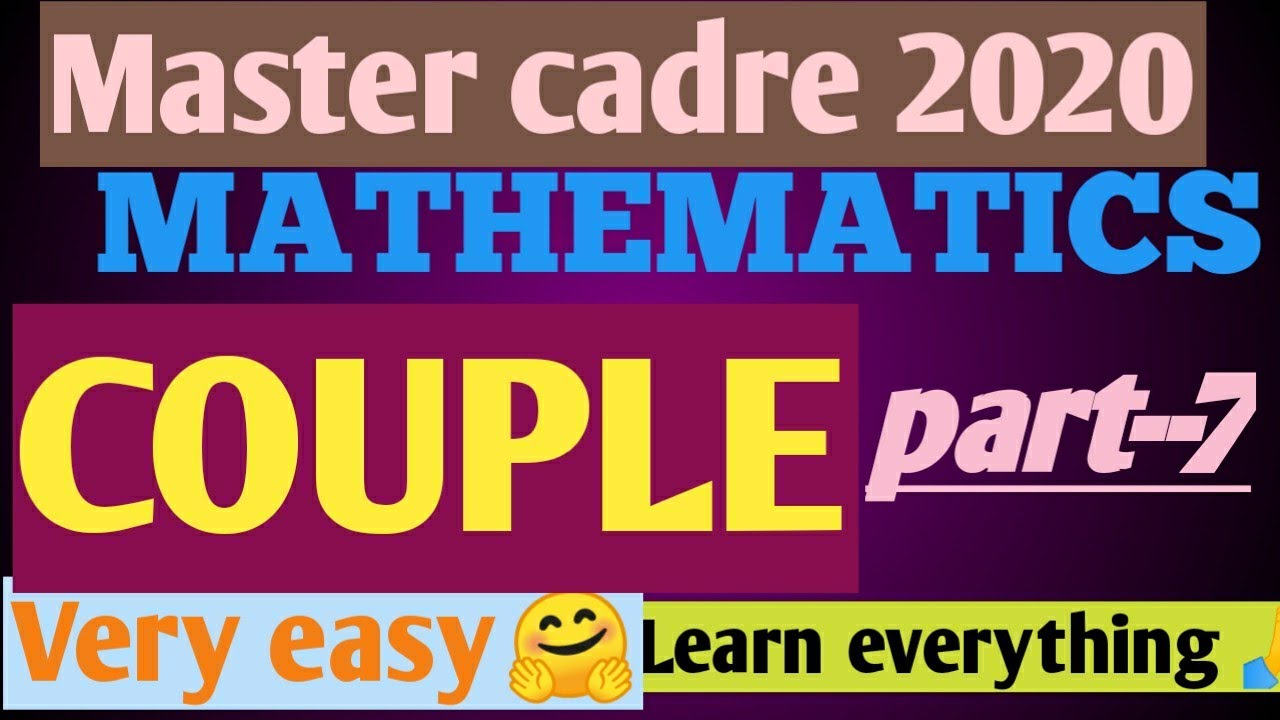 Master cader(Mathematics)-MECHANICS(COUPLE)#BY SANDIP KAUR