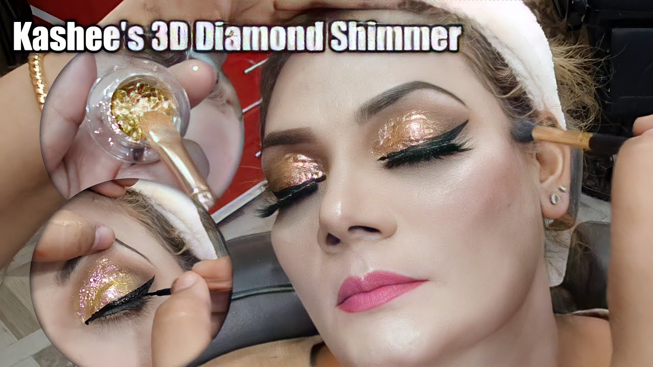 How To Apply Kashee’s 3D Diamond Shimmer Powder | EyeShadow Base