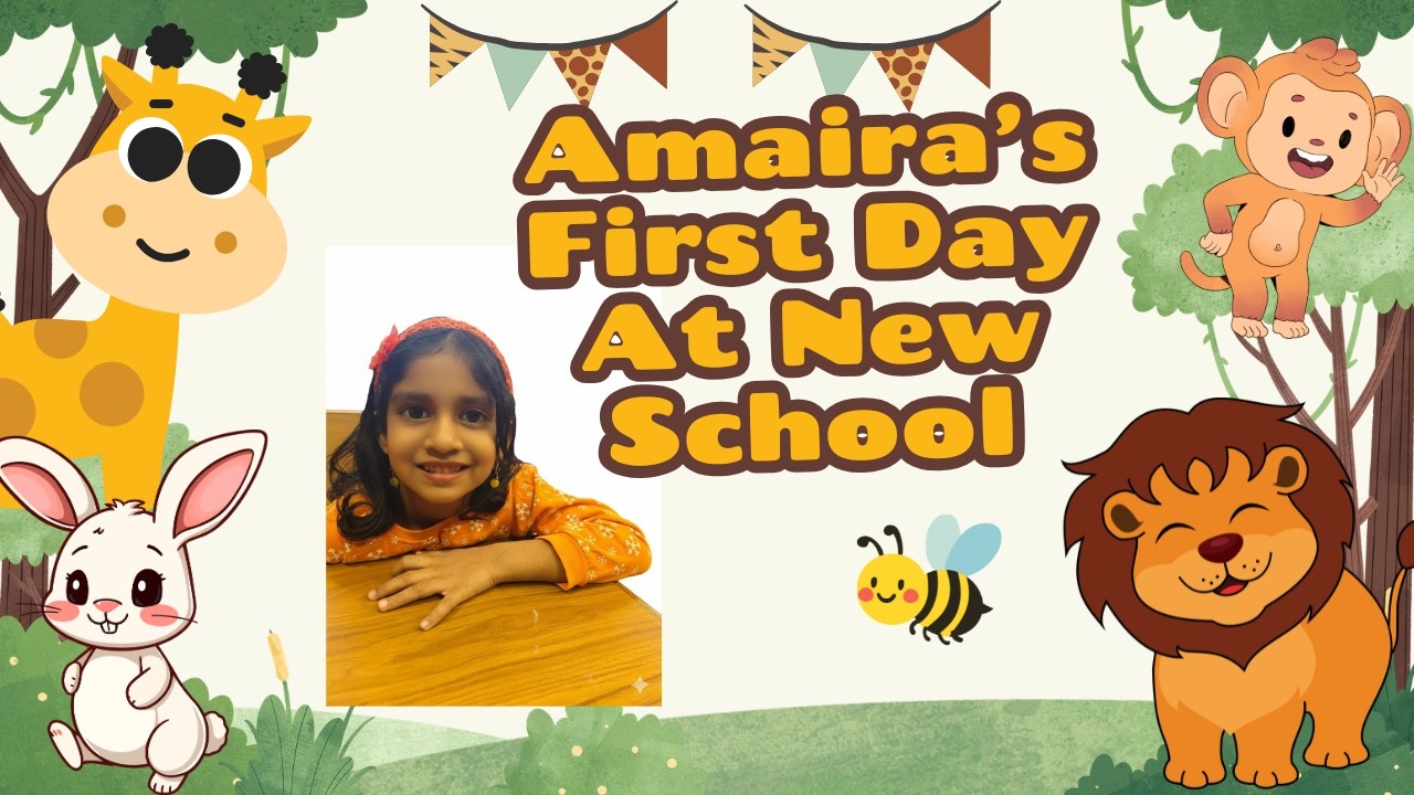 Amaira's First Day at her New School | Animal Kingdom And Culmination Day | Toddlers and Kids School