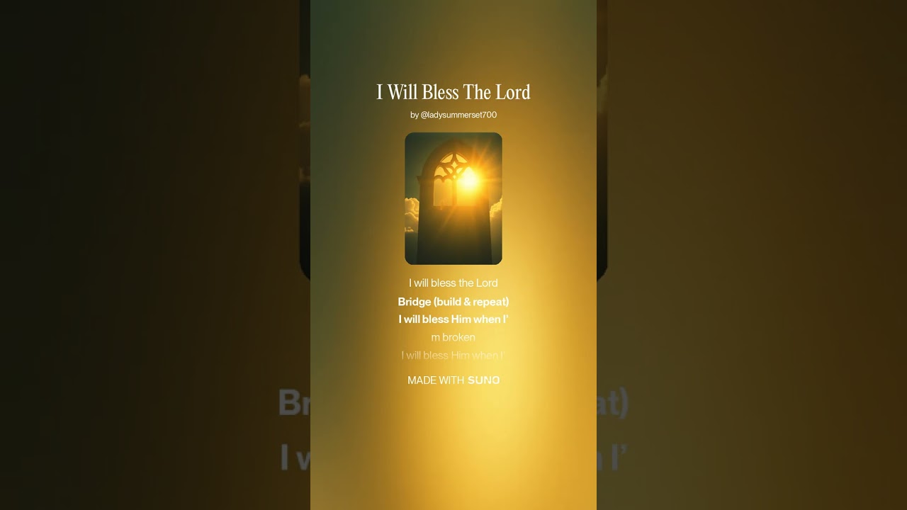26-015 -- I Will Bless The Lord Song Video -- Lady Summerset - Heart Of A Woman Ministry