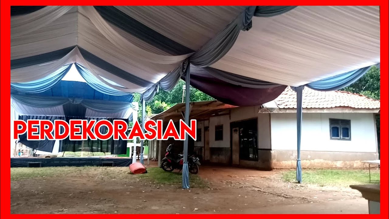Memasang Tenda Hajatan Warna Abu