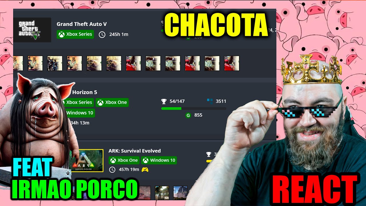 REACT IRMÃO PORCO O CANAL QUE MAIS JOGA DO MUNDO