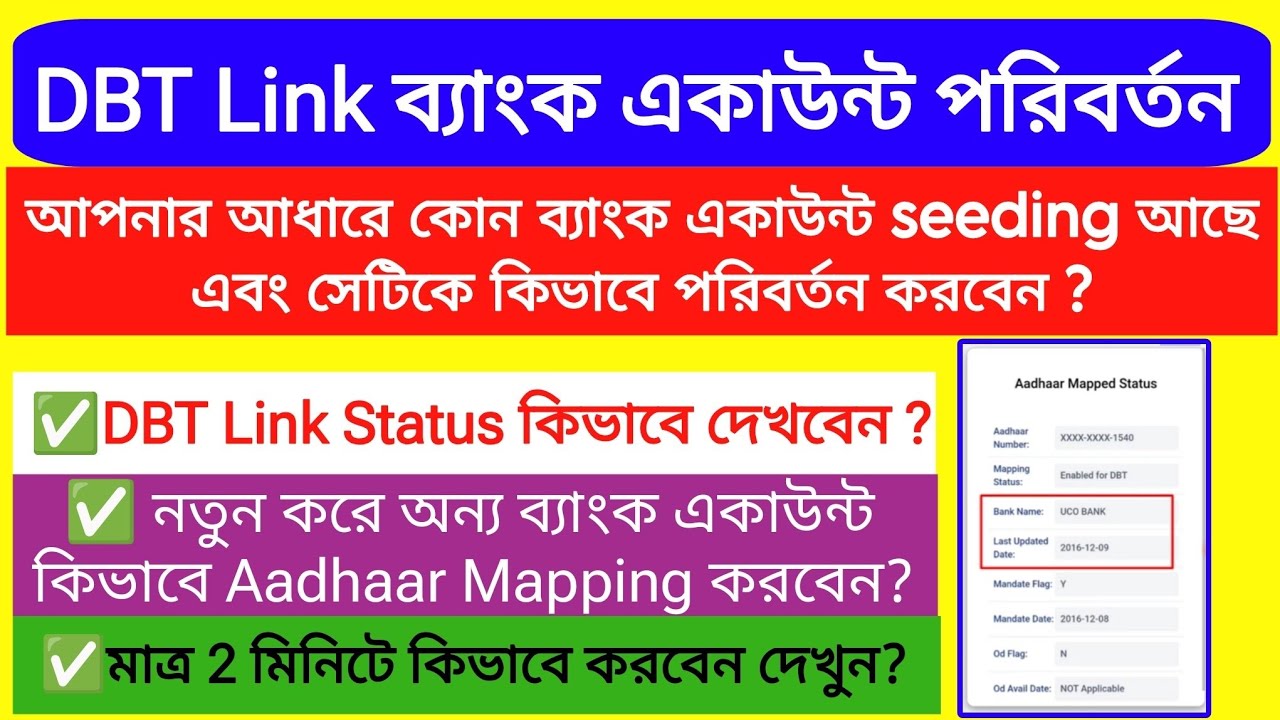 How to Change DBT Linked Bank Account Through NPCI Portal | DBT Link ব্যাংক একাউন্ট পরিবর্তন করুন