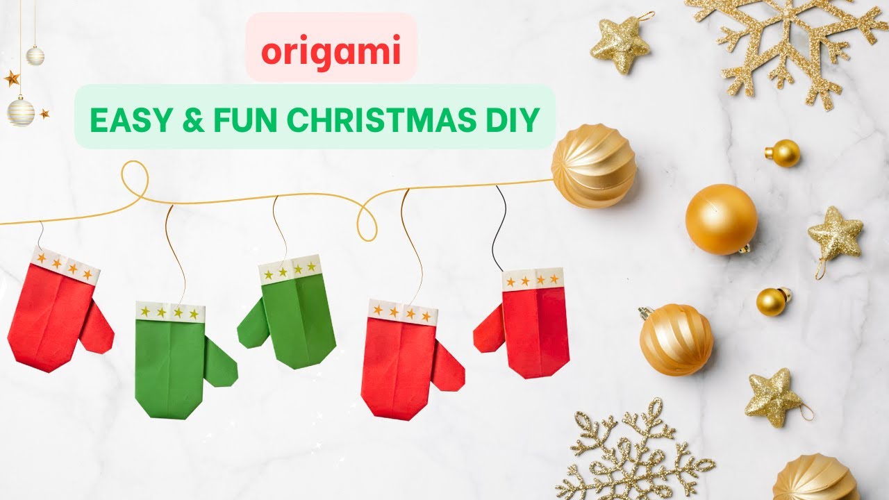 DIY Christmas Origami Mittens 🎄 | Cute, Easy & Festive