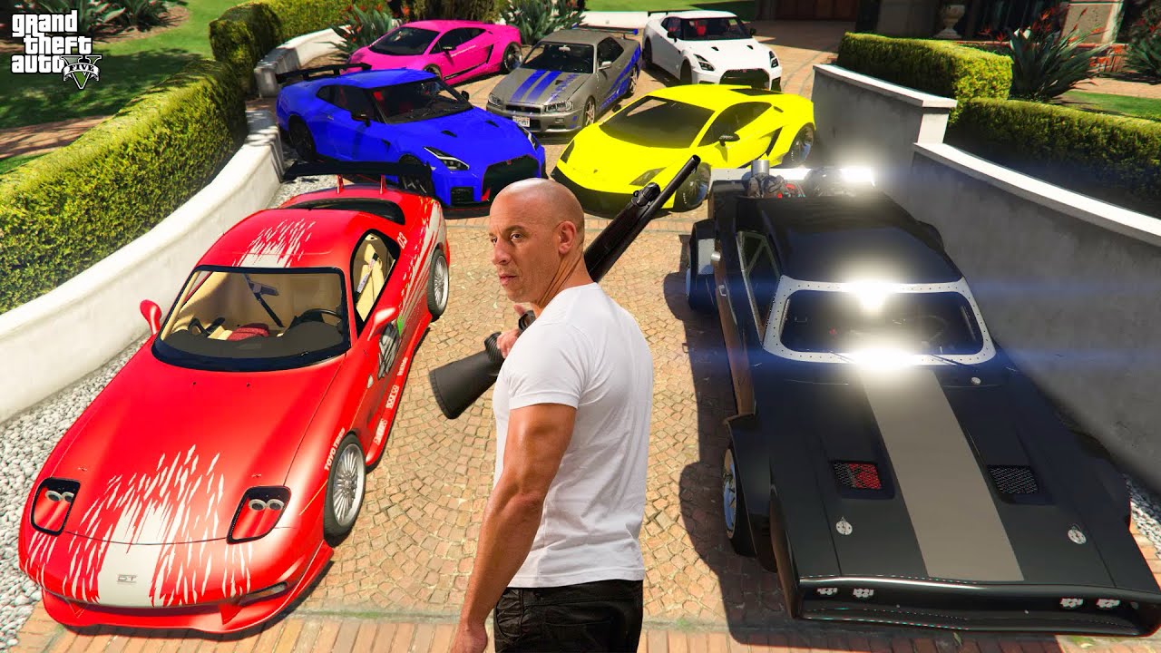 GTA 5 - Stealing Fast & Furious Luxury Cars With Michael #3 | GTA V (Real Life Cars)