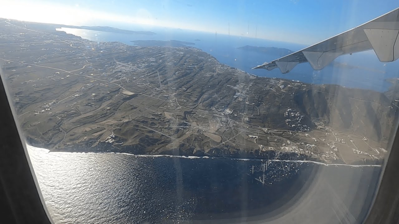 Sky Express ATR 72-500 | Beautiful Takeoff from Santorini (JTR) | Afternoon Landing in Athens (ATH)