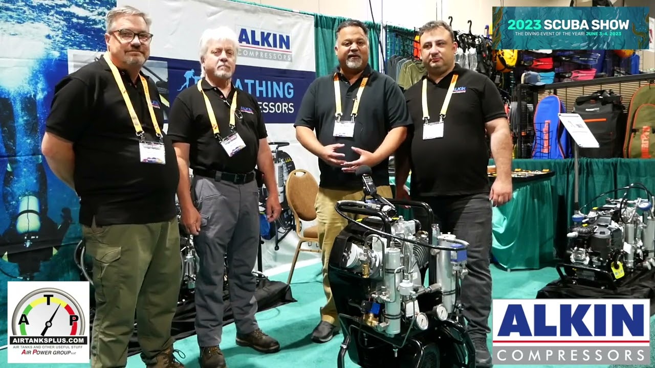 Alkin Compressors and Air Tanks Plus at the Long Beach, CA 2023 Scuba Show