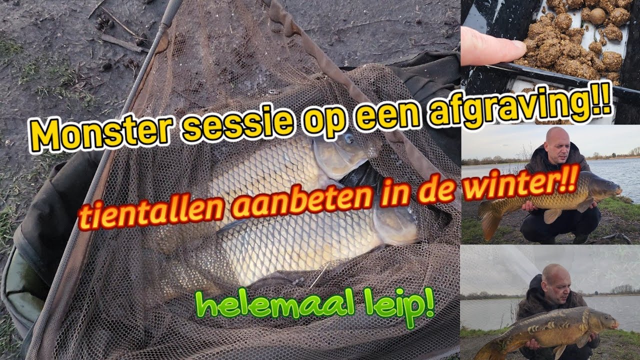 MONSTER SESSIE op een afgraving! tientallen aanbeten in de winter!!