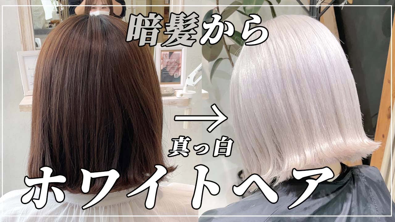 【匠の技】暗髪からホワイトヘアにイメチェン！【ブリーチ、やり方】