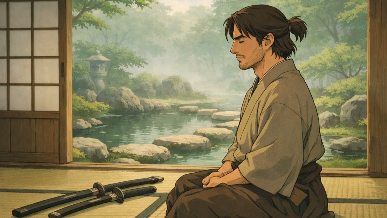 Japanese Zen music. Studio Ghibli style. Bushido Spirit. Ideal music for meditating or studying