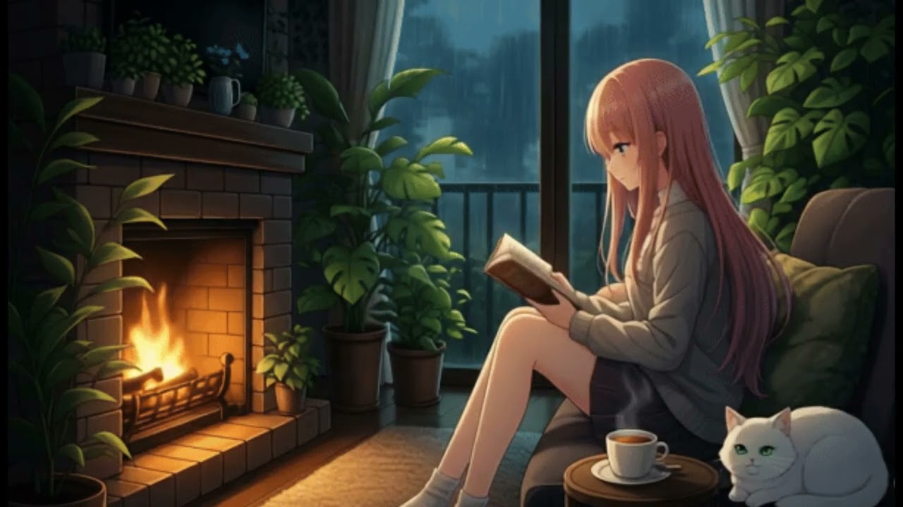 ☕ RAINY DAY READING WITH COFFEE & CALM LOFİ MUSIC  | RELAXING AMBIENT VIBES FOR YOUR SOUL 📚🌧️