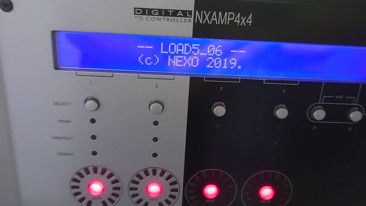 Update firmware Nexo NXAMP 4x4 version 5.06