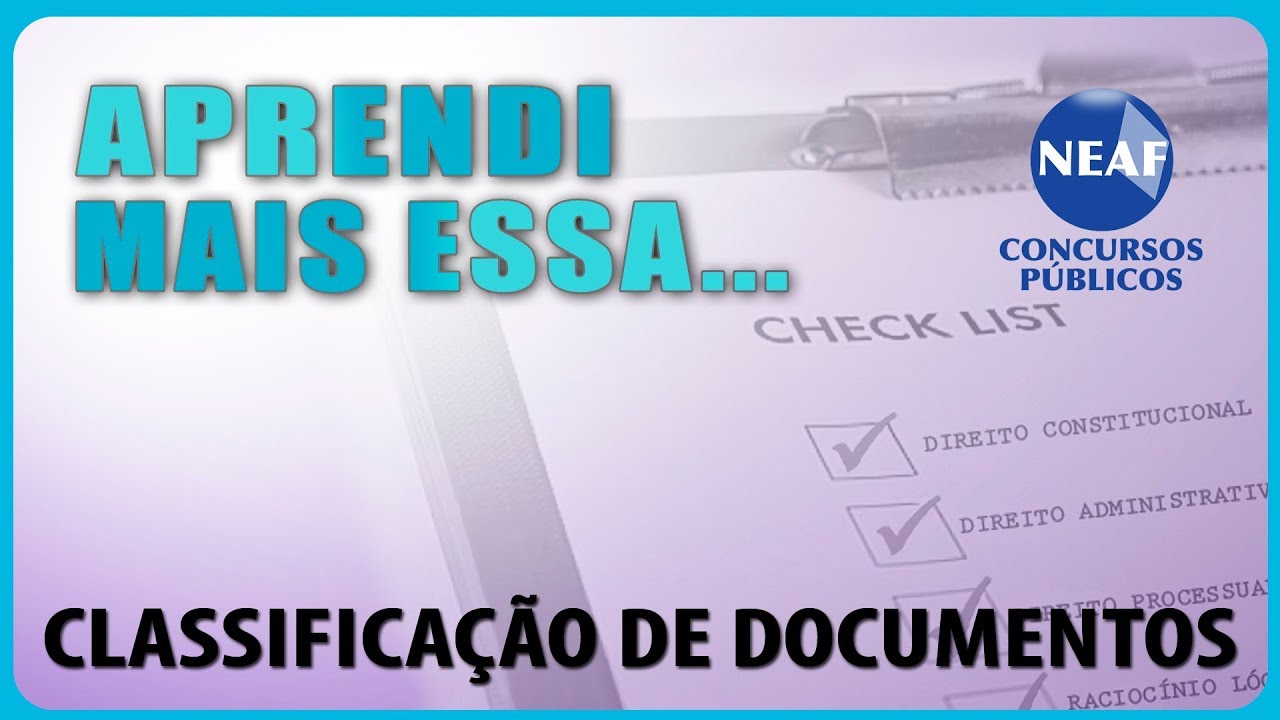 Aprendi Mais Essa... Classificação de Documentos