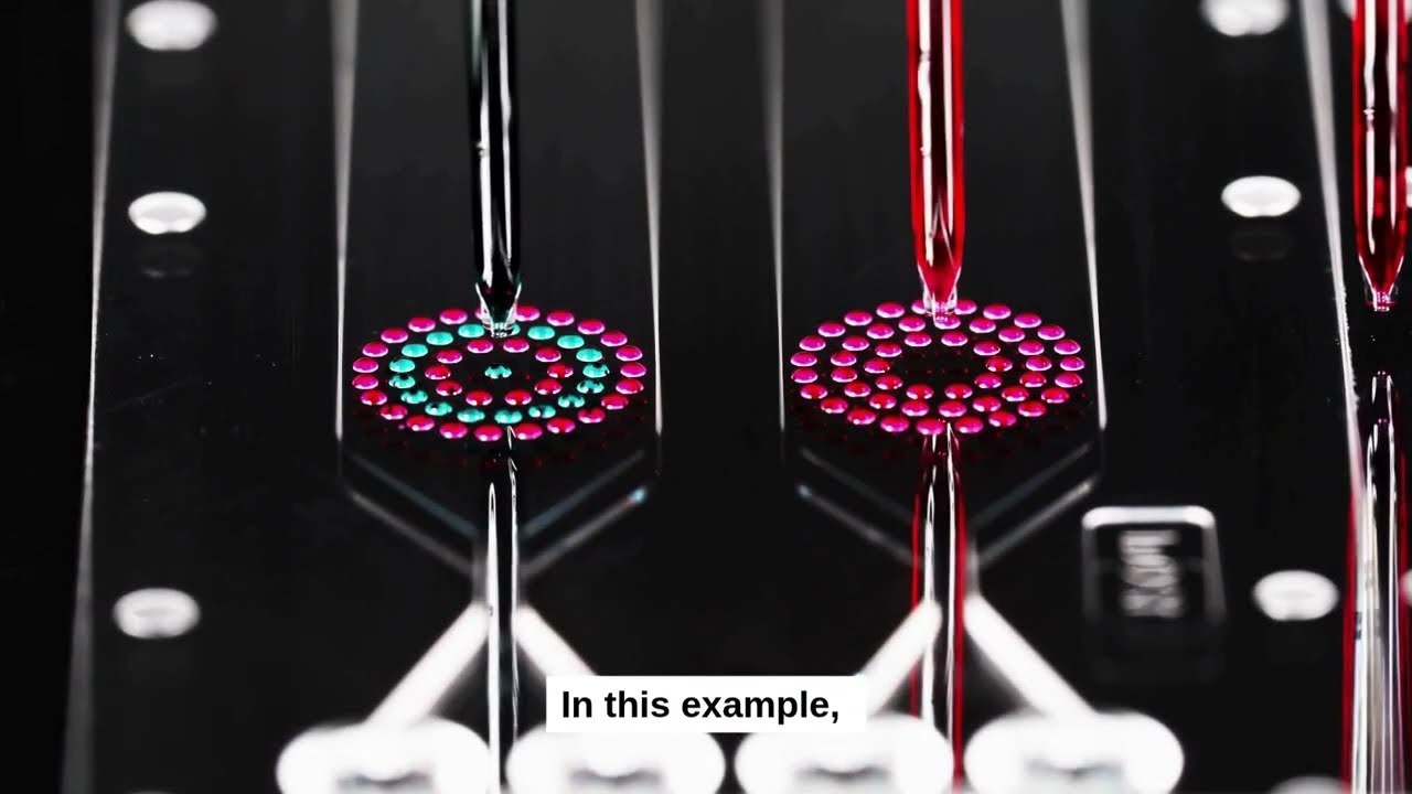Precision Droplet Placement: 3-Channel Nanoliter Dispensing on Microfluidic Chips