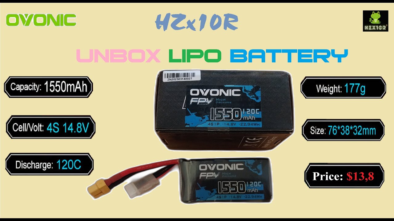 Đập hộp pin lipo 4s Ovonic 4s 120C - Màu xanh dương cực lạ /Unbox lipo battery Ovonic 4s 120C