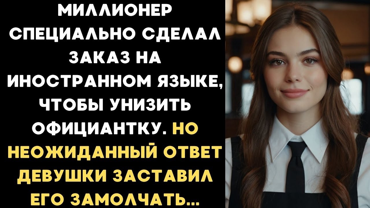 Миллионер сделал заказ на иностранном языке, чтобы унизить официантку. Но ответ девушки заткнул его
