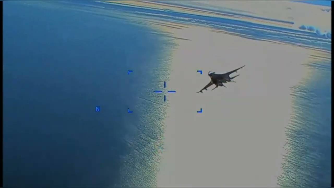 Su-27 Flanker dumps fuel on MQ-9 Reaper but it's Free Bird