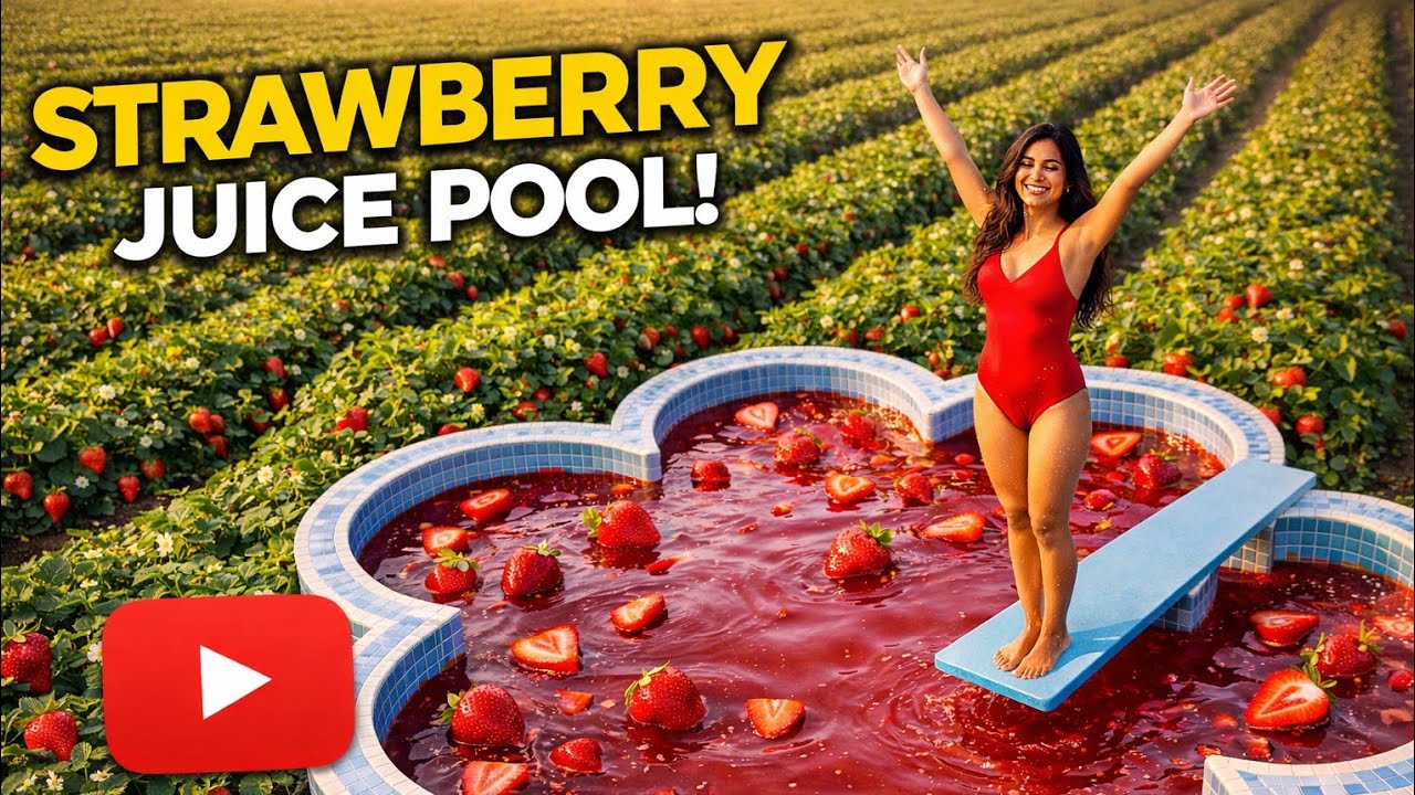  【ASMR】Most Satisfying Fruit Pool Jumps 🥭 🍌🍓|ASMR Juicy Splash 