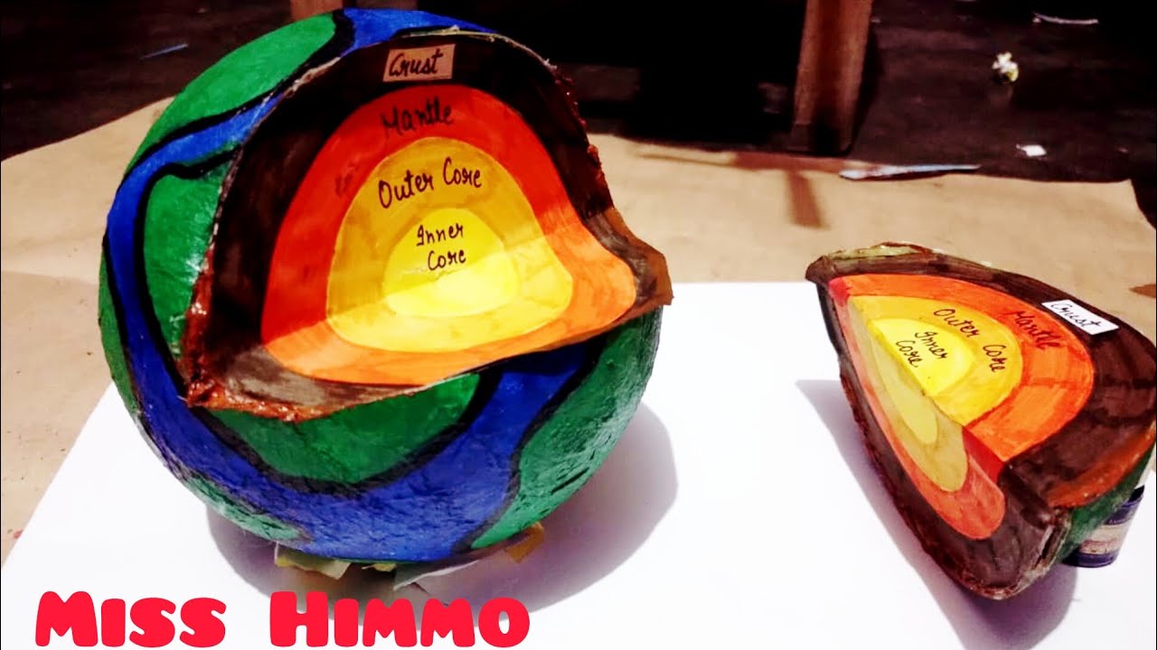 Earth layer model _3d geography model for school project || science || exhibition