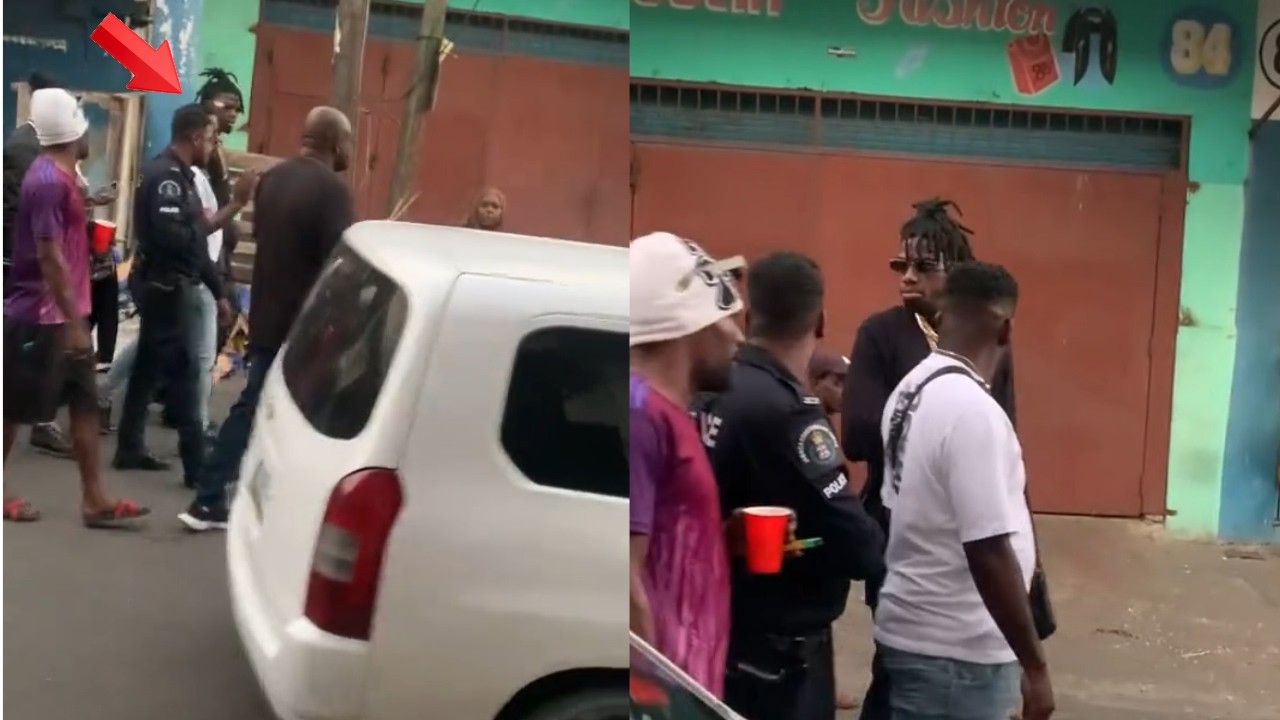 Police Escort Alkaline In Downtown, Kingston!! Vybz Kartel SYM Lyrics As Beenie Man Troll Arrive!