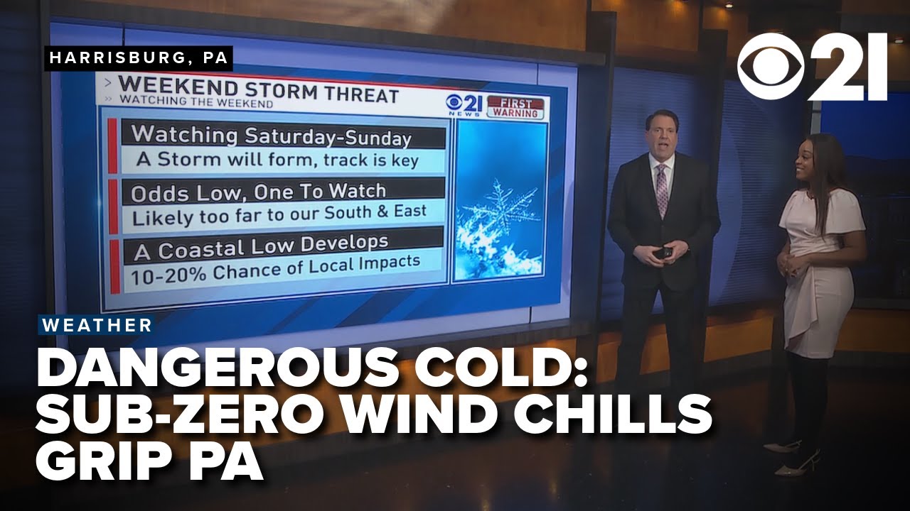 Dangerous cold: Sub-zero wind chills grip PA with more snow possible