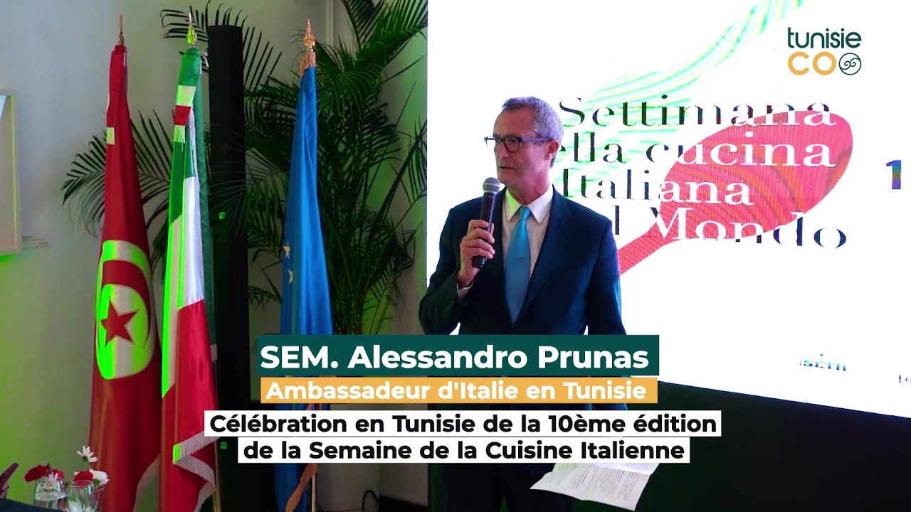 Italie & Tunisie : SEM Alessandro Prunas célèbre la Semaine de la Cuisine Italienne 🇮🇹🇹🇳