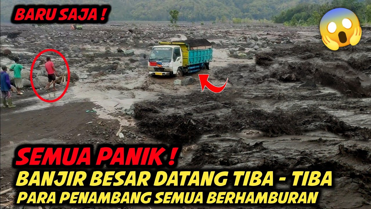 MENGERIKAN !!! BANJIR LAHAR SEMERU TIBA-TIBA DATANG SANGAT BESAR