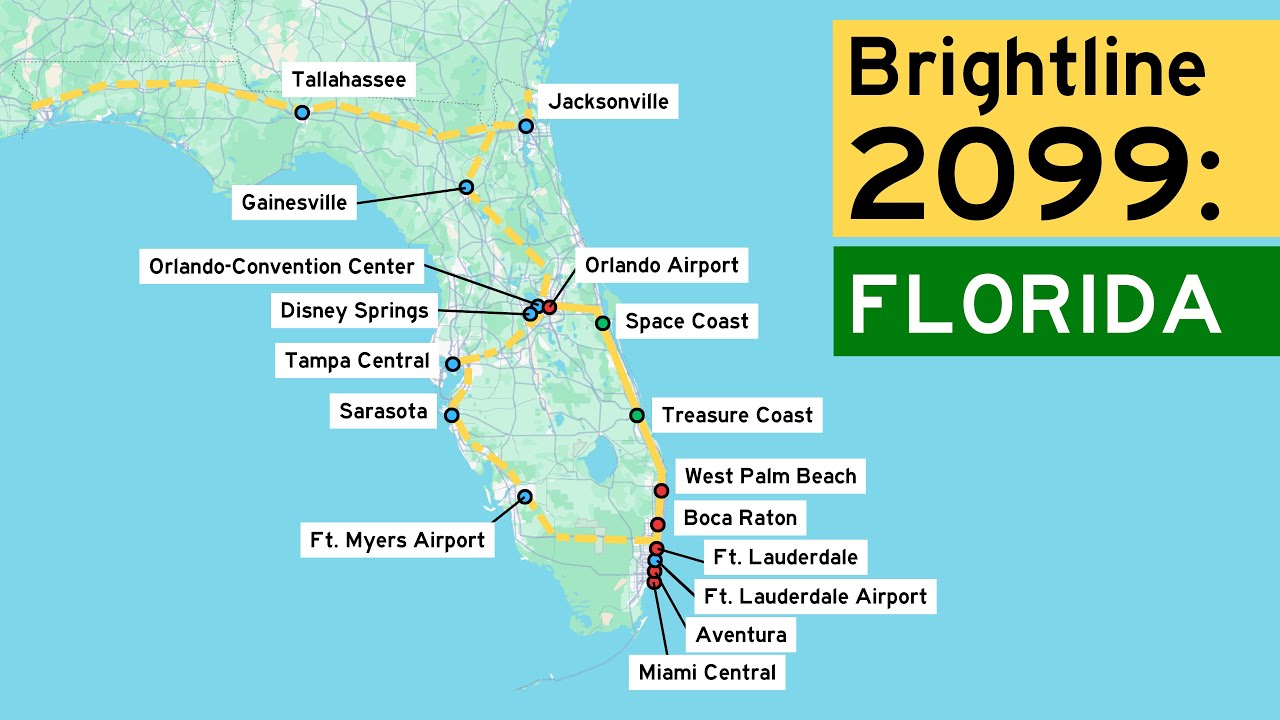 Mapping The Future of "Brightline Florida" High-Speed Rail