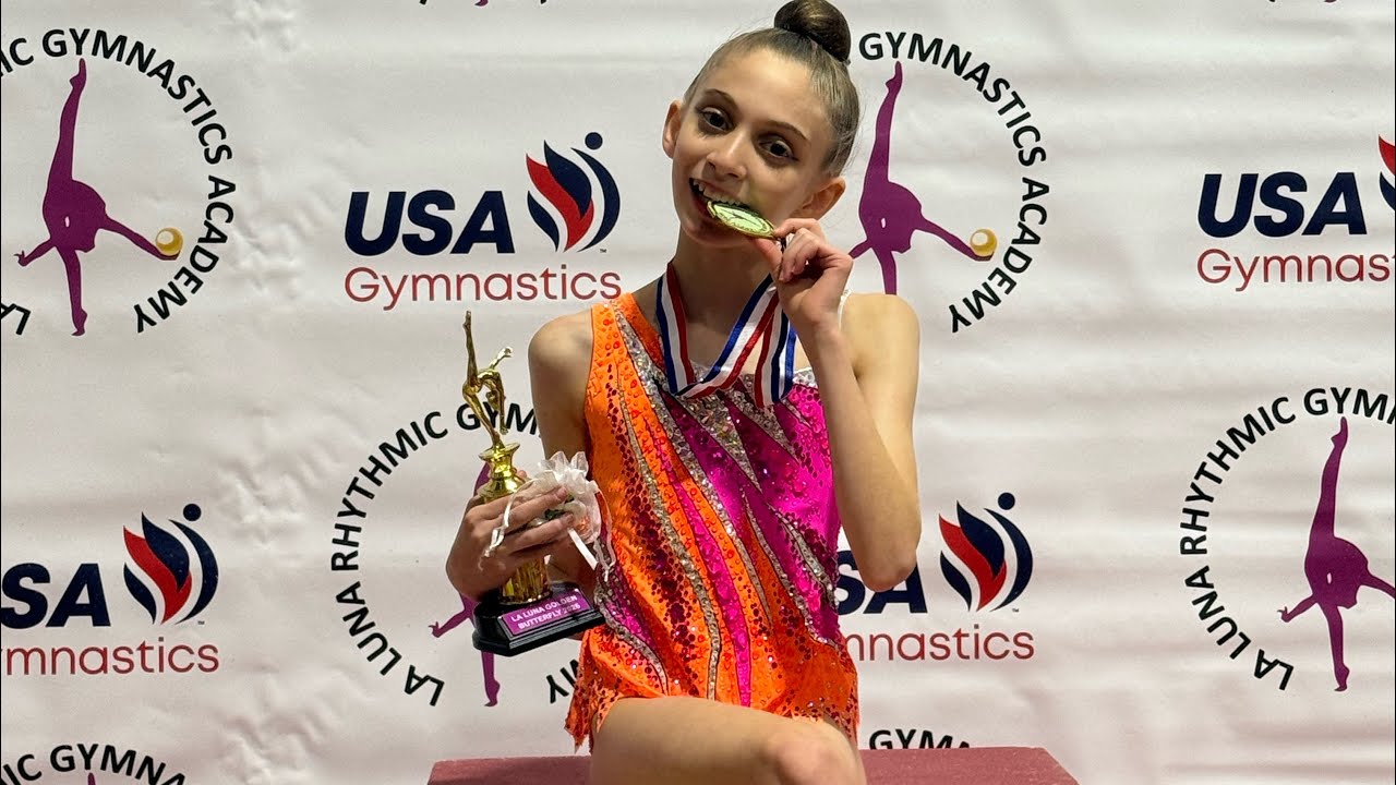 Rhythmic Gymnastics level 7 hoop La Luna Golden butterfly cup!
