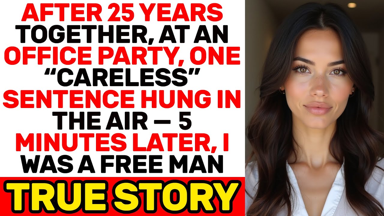 After 25 Years Together, At An Office Party, One Sentence — Five Minutes Later, I Was Free