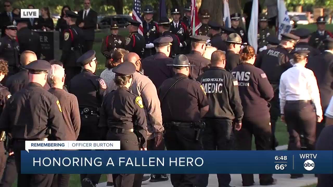 Burial services for Richmond K-9 Officer Seara Burton at Crown Hill Cemetery