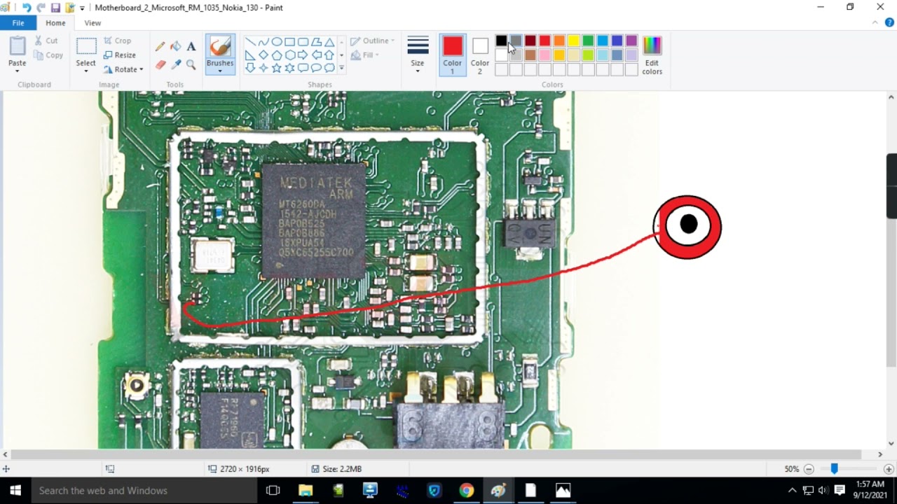 nokia 130 rm 1035 power key jumper