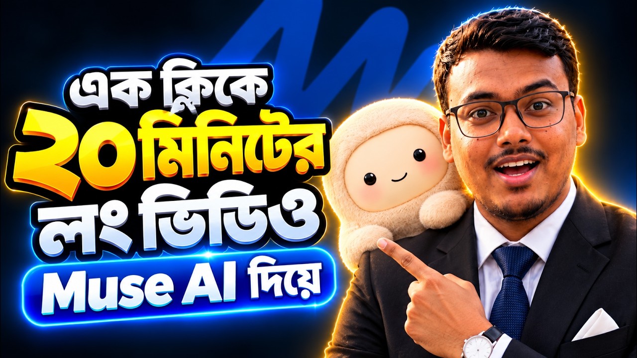 এক ক্লিকে ২০ মিনিটের Long Video! Muse AI Full Tutorial Bangla