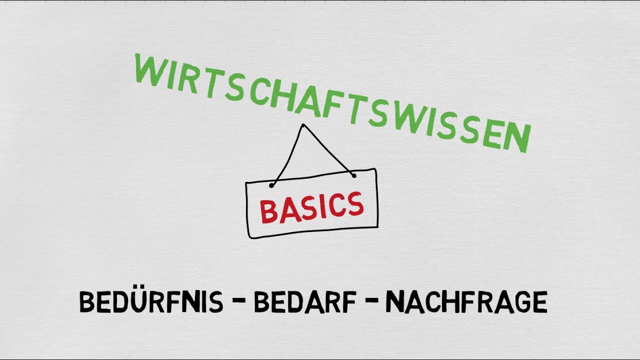 Bed&uuml;rfnis-Bedarf-Nachfrage - Basics