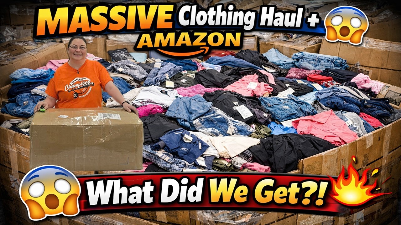 MASSIVE Clothing Haul + 2,000 Piece Amazon Pallet Unboxing! 😱 What Did We Get?!