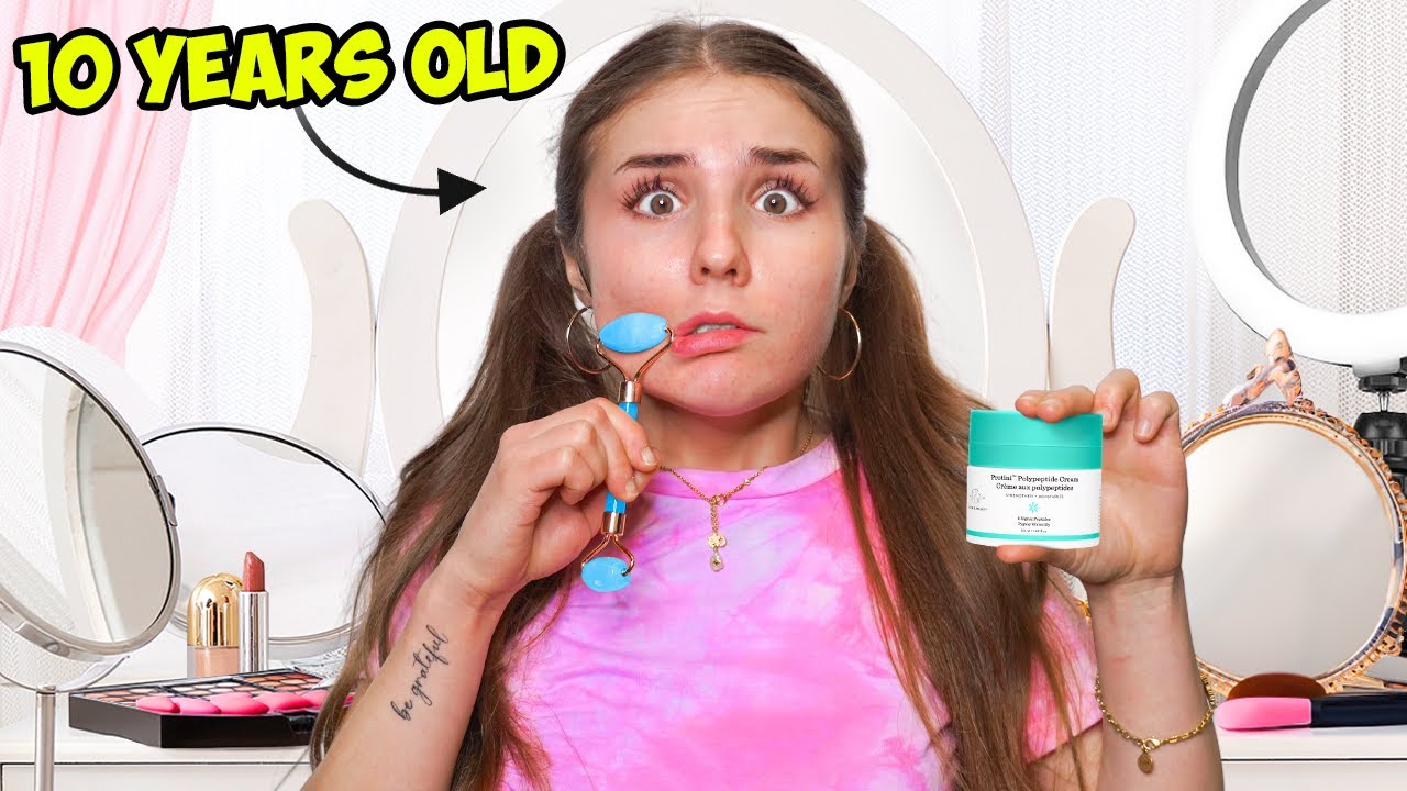 TRYING A 10 Year Old's Skin Care Routine *SHOCKING*