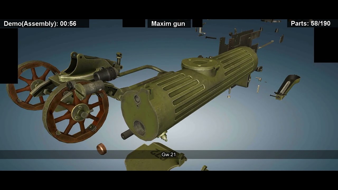 Maxim Gun - Disassembly & Assembly (Auto Demo) (World of Guns: Gun Disassembly)