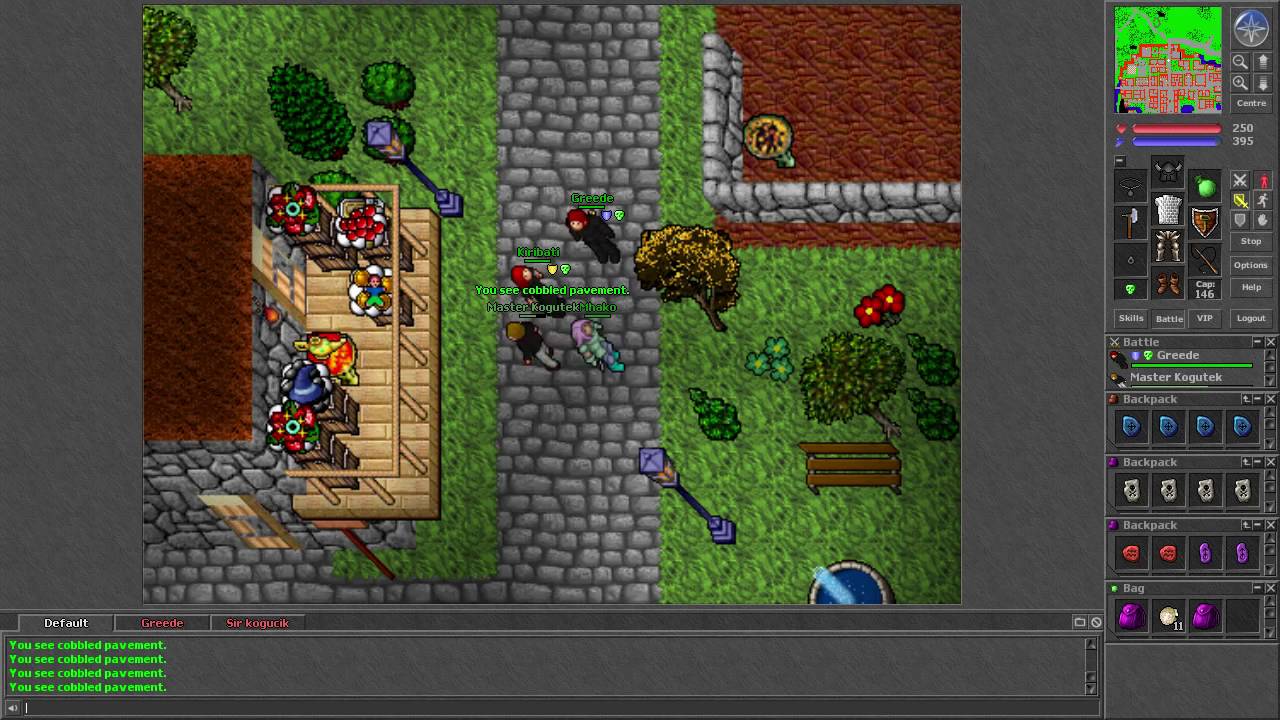 Tibia [7.4] 3 friends creates a PK trap
