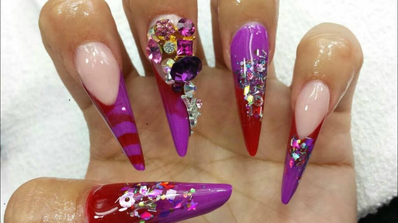 Almendra rusa / Russian almond nails /u&ntilde;as acr&iacute;licas /luliz nails