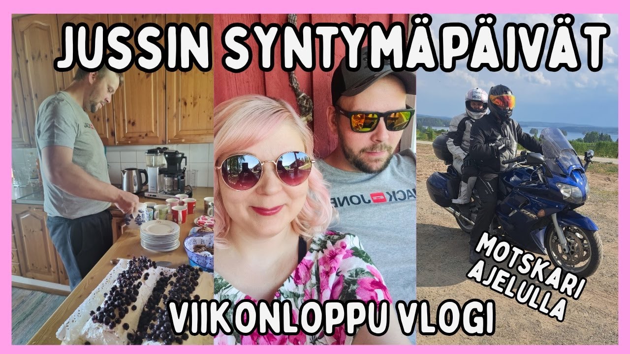 Jussin synttäriviikonloppu / Motskariajelulla / Puutarhassa touhuilua / Kurkut jäätyi