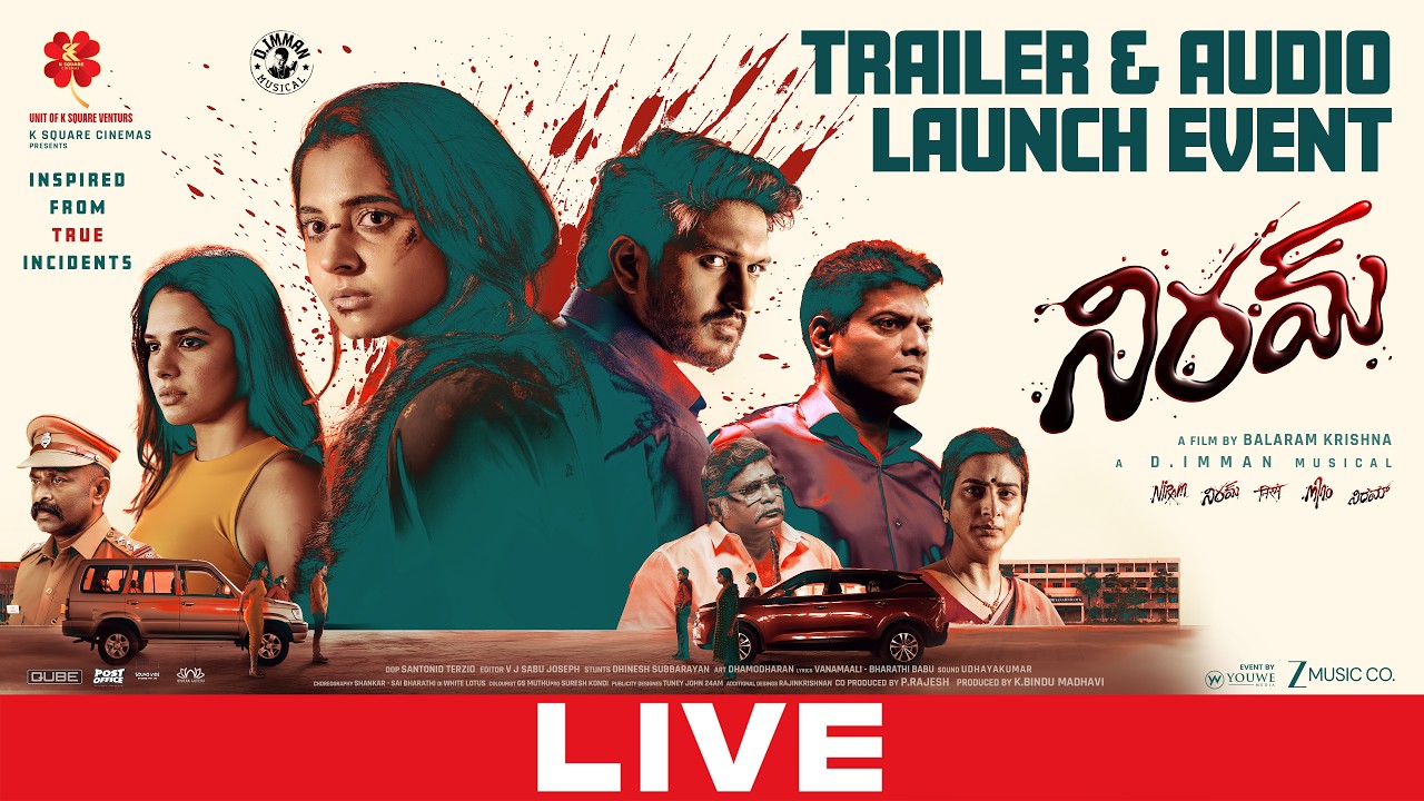 Niram - Telugu Trailer & Audio Launch Event LIVE | Mugen Rao & Preethi Asrani | YouWe Media