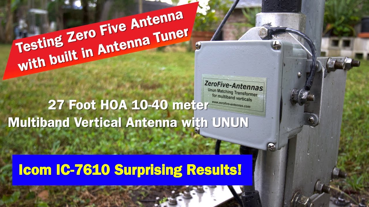 Zero Five 27' HOA Antenna SWR Tests | Icom IC-7610 | OM 2000+ Amplifier  Palstar AT2K Antenna Tuner