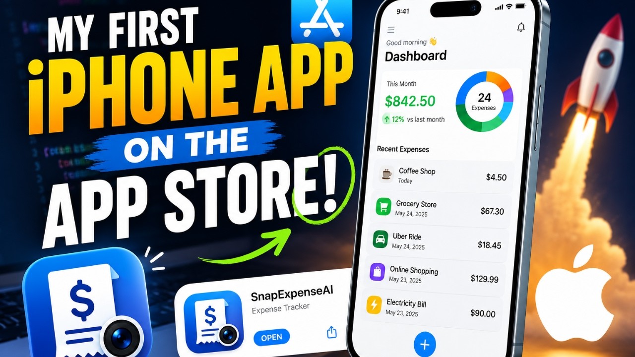 I Built My First iPhone App&hellip; Then Put It on the App Store 🚀 | SnapExpense AI