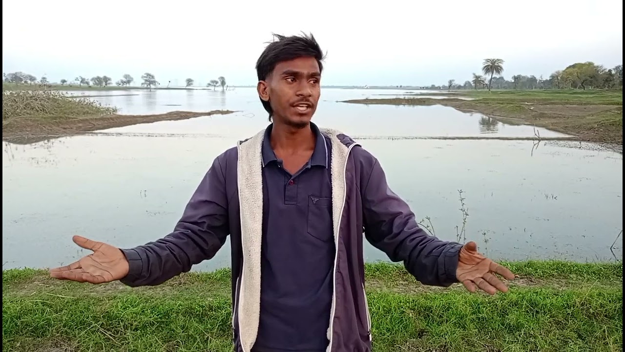 मेरे गांव में नदी का नजारा 🥰#viral #vlog 