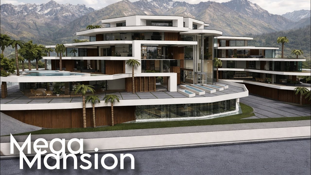 Bloxburg: Mega Mansion Modern House | House Build | Roblox | Part Three