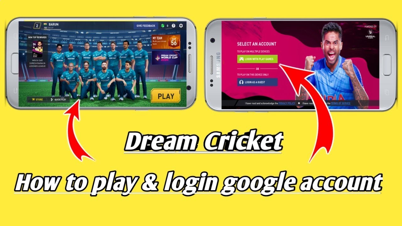 How to play and login google account in dream cricket 24