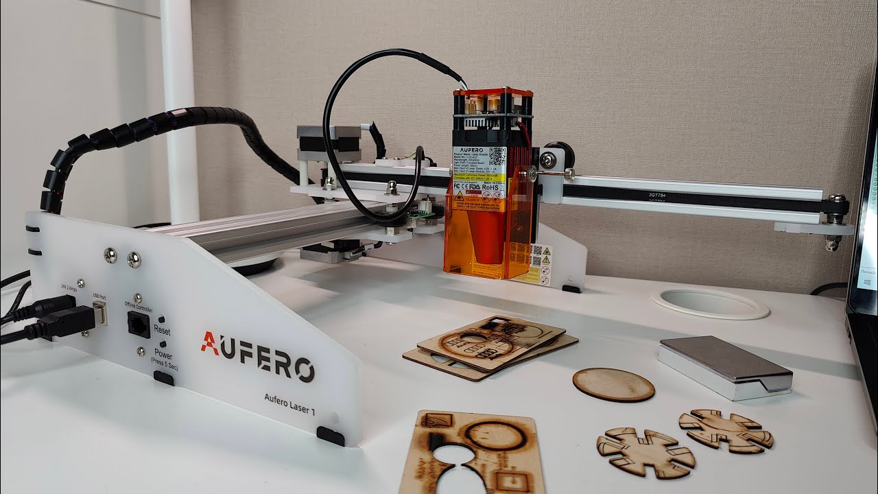 Обзор лазерного ЧПУ гравера Aufero Laser 1 5500мВт с AliExpress (CNC Laser Engraver DIY 5500 mW)