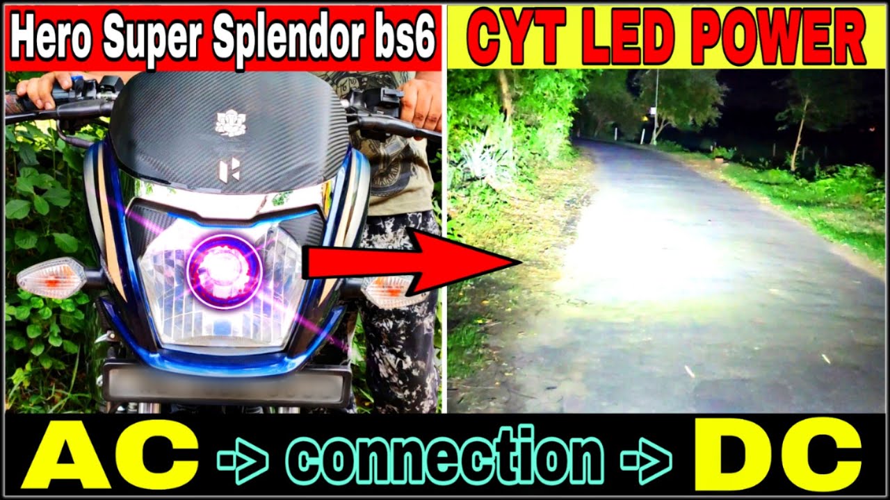 How to create AC to DC connection in Hero Super Splendor | Hero Splendor LED headlight modification